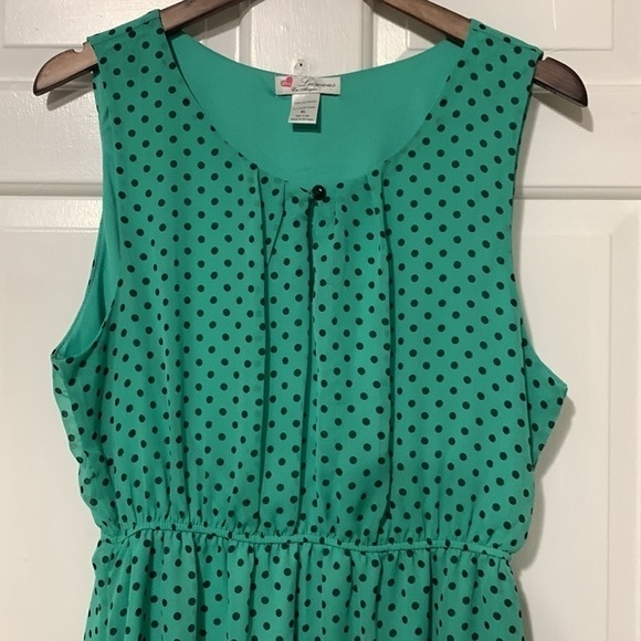 Luscious Los Angeles mint green and black polka-dot dress - Picture 2 of 11